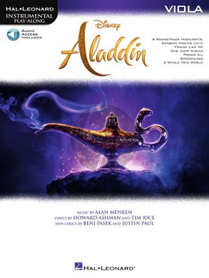 Menken Aladdin for Viola (Instrumental Play-Along) (Book with Audio online)
