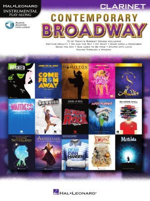Contemporary Broadway Instrumental Play-Along for Clarinet (Book with Audio online)