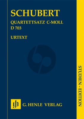 Schubert String Quartet movement c-minor D 703 Study Score (Egon Voss)