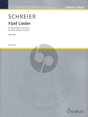 5 Lieder fur Mezzosopran und Klavier