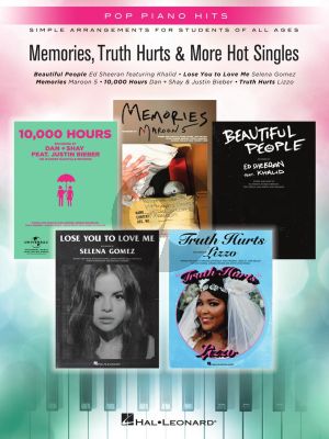 Memories, Truth Hurts & More Hot Singles (Pop Piano Hits Series)