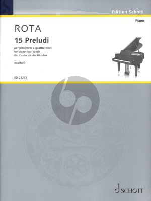 Nino Rota 15 preludi piano 4 hands (Bischof)