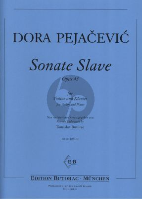 Pejacevic Sonata Slave Op.43 Violine und Klavier (Edited and Revised by Tomislav Butorac)