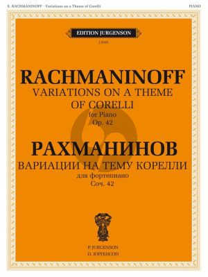 Rachmaninoff Variations on a Theme of Corelli Op.42 Piano Solo