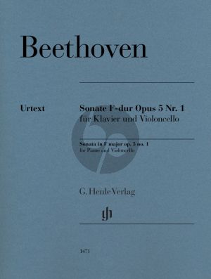 Beethoven Sonata F-major Op. 5 No. 1 Violoncello and Piano