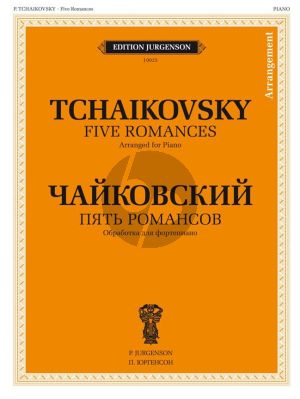 Tchaikovsky 5 Romances Piano solo (arr. B. Bekhterev)