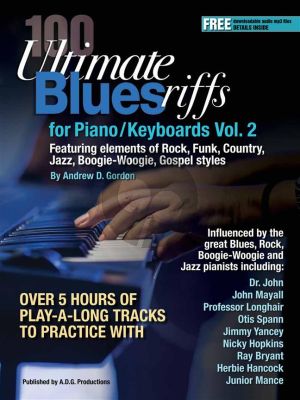 100 Ultimate Blues Riffs for Piano / Keyboard Vol.2 Book with Mp3 files