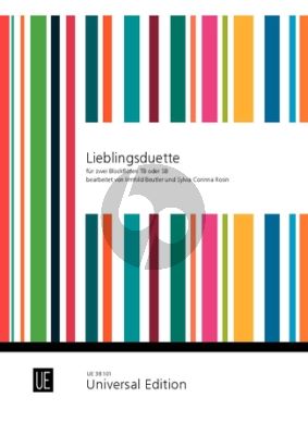 Lieblingsduette fur 2 Blockflöten (TB/SB) (Leichte zweistimmige Stücke aus vier Jahrhunderten) (Arr. Sylvia Corinna Rosin / Irmhild Beutler)