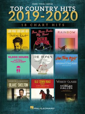 Top Country Hits of 2019-2020 Piano-Vocal-Guitar