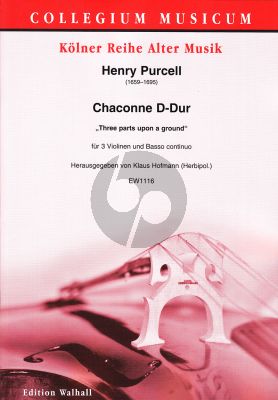 Purcell Chaconne F-Dur Z 731 3 Violinen und Bc (Part./Stimmen) (Klaus Hofmann)