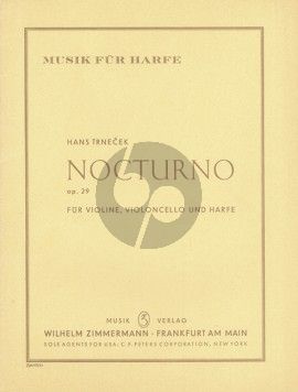 Trnecek Nocturno OP. 29 Violine-Violoncello und Harfe (Part./Stimmen)