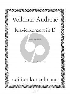 Andreae Klavierkonzert in D-dur Klavier und Orchester (Klavierauszug) (Marc Andreae)