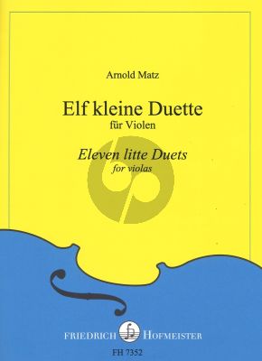 Matz 11 little Duets for 2 Violas (according to four fingering systems in the first position)