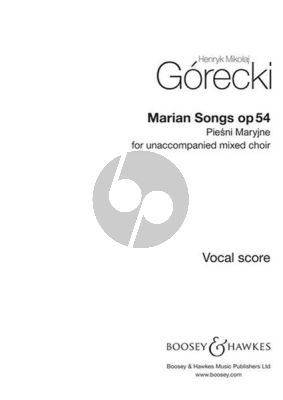 Gorecki Marian Songs (Piesni Maryjne) Op.54 SATB a Cappella Choral Score (Polish Text)