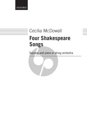 McDowall Four Shakespeare Songs Soprano Voice and Piano