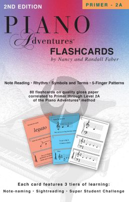 Faber Piano Adventures Flashcards In-a-Box for Primer - 2 A