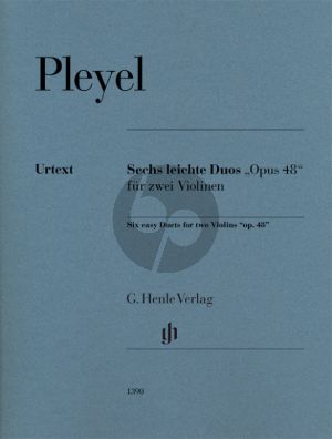 Pleyel 6 Easy Duets Op.48 2 Violins (Editor Norbert Gertsch - Fingering and bowing for Violin Evelyne Grüb-Trauer)