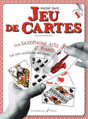 David Jeu de Cartes vol.1 for Alto Saxophone - Piano