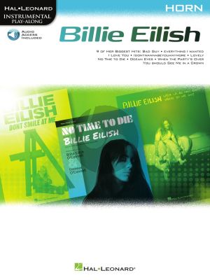 Billie Eilish Horn Instrumental Play-Along Pack (Book with Audio online)