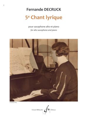 Decruck Chant lyrique no. 5 Alto Saxophone - Piano