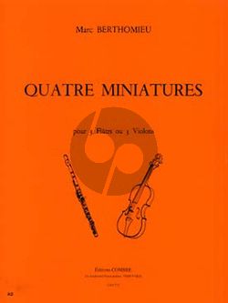 Berthomieu 4 Miniatures for 3 Flutes or Violins