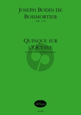 Boismortier Quinque sur L'Octave für vier Violinen und B.c. (Part./Stimmen) (Olaf Tetampel)