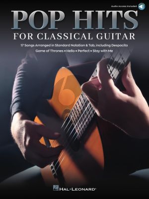 Pop Hits for Classical Guitar (17 Songs Arranged in Standard Notation & Tab) (Book with Audio online)