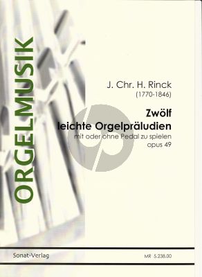 Rinck 12 leichte Präludien Op. 49 Orgel