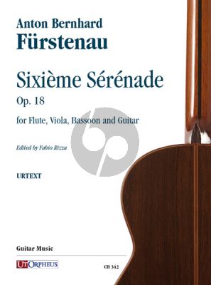 Furstenau Sixième Sérénade Op. 18 for Flute, Viola, Bassoon and Guitar (Score/Parts) (edited by Fabio Rizza)