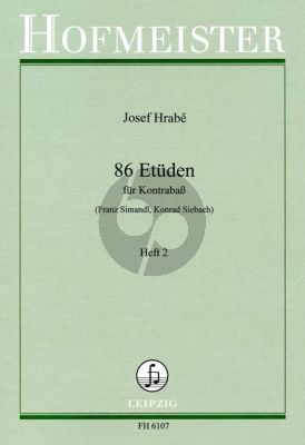 Hrabe 86 Etuden Vol.2 Kontrabass (Franz Simandl und Konrad Siebach)
