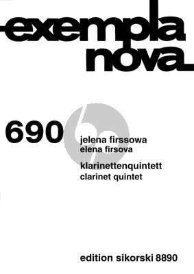 Firssova Quintett Op. 160 Klarinette-2 Vi.-Va.-Vc. (Part./Stimmen)
