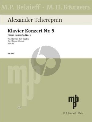 Tcherepnin Piano Concerto No 5 Piano and Orchestra (piano reduction for 2 pianos)