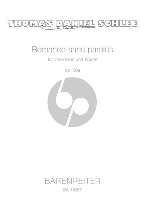 Schlee Romance sans paroles Op. 66a für Violoncello und Klavier