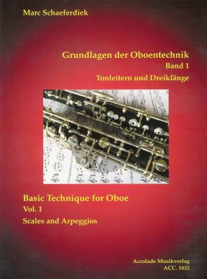 Schaeferdiek Grundlagen der Oboentechnik Band 1 - Tonleitern und Dreiklänge