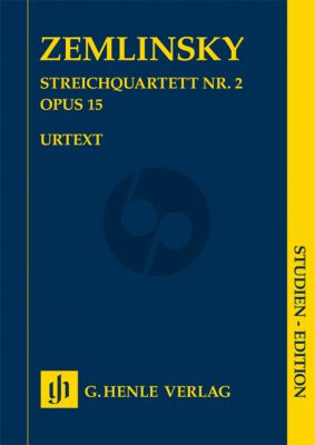 Zemlinsky Quartet No.2 Op.15 2 Violins-Viola and Violoncello (Study Score) (edited by Dominik Rahmer)