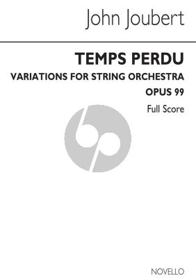 Joubert Temps Perdu Op. 99 String Orchestra Study Score (Variations)