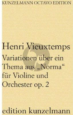 Vieuxtemps Variationen über ein Thema aus "Norma" Op. 2 Violine und Orchester (Partitur) (Olaf Adler)