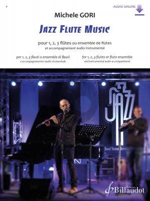 Gori Jazz Flute Music Book-Audio Online (for 1-2-3 Flutes or Flute ensemble)