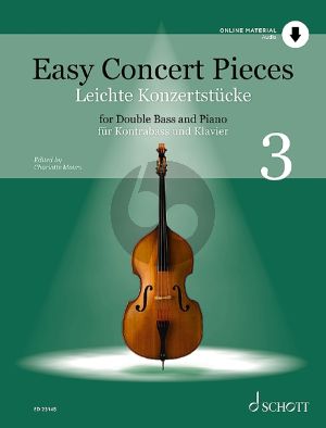 Easy Concert Pieces Vol. 3 Double Bass and Piano (Book with Audio online) (edited by Charlotte Mohrs)