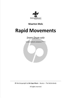 Mols Rapid Movement for Snare Drum Solo (Grade Medium Advance)