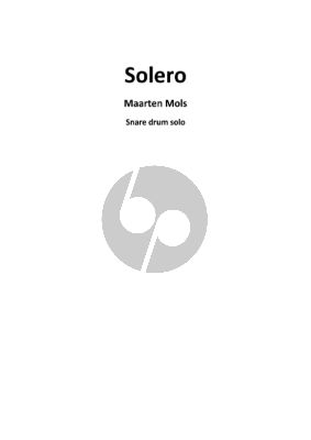 Mols Solero for Snare Drum Solo