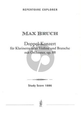 Bruch Doppelkonzert Op. 88 Klar. [A] [Violine]-Viola und Orchester Studienpartitur