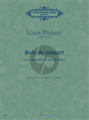 Mayeur Solo de concert Alto Saxophone and Piano