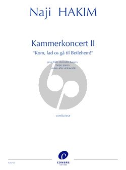 Hakim Kammerkoncert II Flute-Clarinet-Bassoon-Harp-Piano-Violin-Viola Cello (Kom, lad os ga til Betlehem!) (Score/Parts)