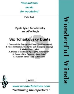 Tchaikovsky Six Tchaikovsky Duets for Flute Duet (Score and Parts) (Arranged by Alfie Pugh) (Grade 6-8)