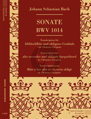 Sonate BWV 1014 für Altblockflöte und Cembalo