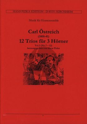 Oestreich 12 Trios Vol.2 (No.7-12) fur 3 Horner Partitur und Stimmen