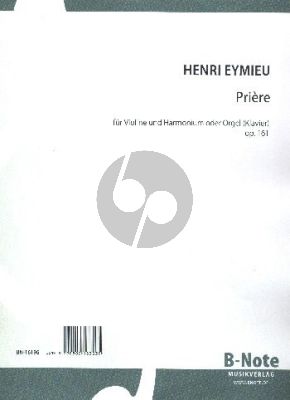 Eymieu Prière op.161 Violine und Harmonium oder Orgel