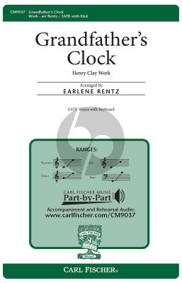 Work Grandfathers Clock for SATB with Piano (Arranged by Earlene Rentz)