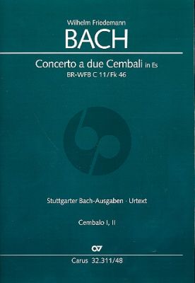 Bach Concerto a due Cembali in Es BR-WFB C 11 Cembalo 1 und 2 (Peter Wollny)